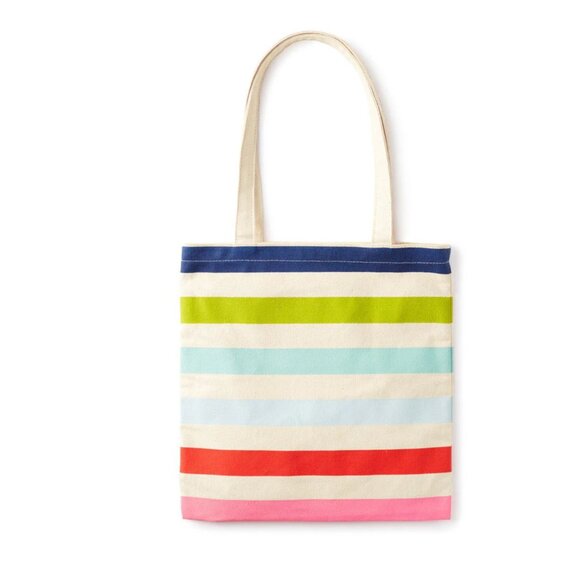 Kate Spade New York Candy Stripe Canvas Tote Bag with Interior Pocket NWT - Picture 1 of 6